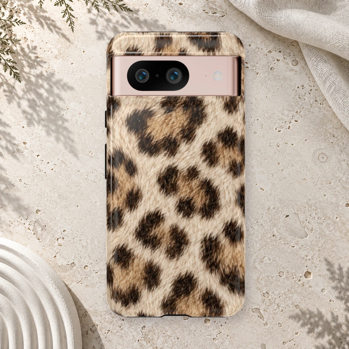 White Leopard phone case print