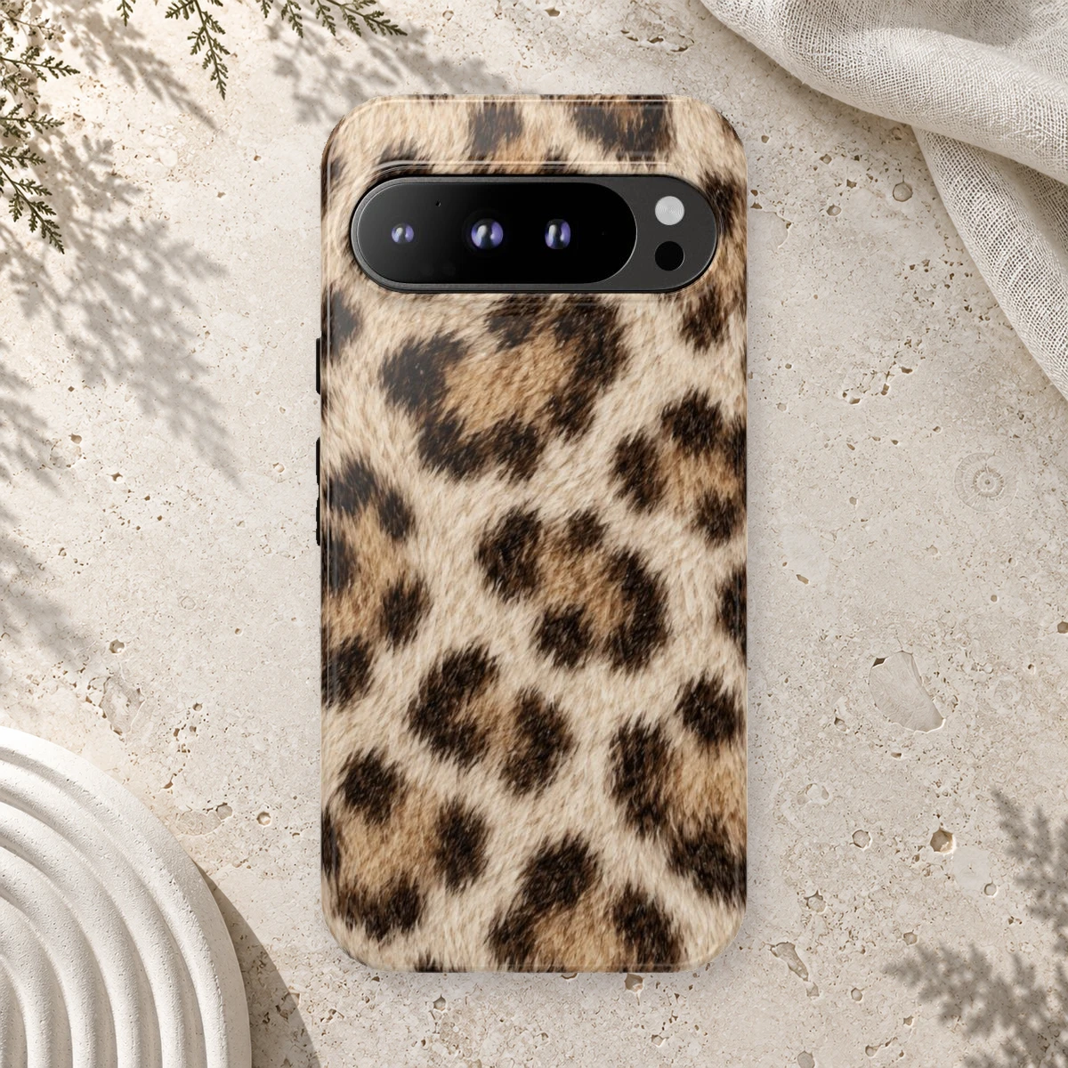 White Leopard phone case print