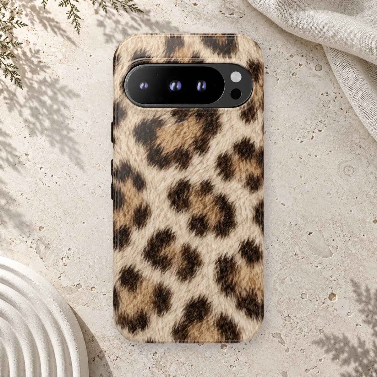 White Leopard phone case print