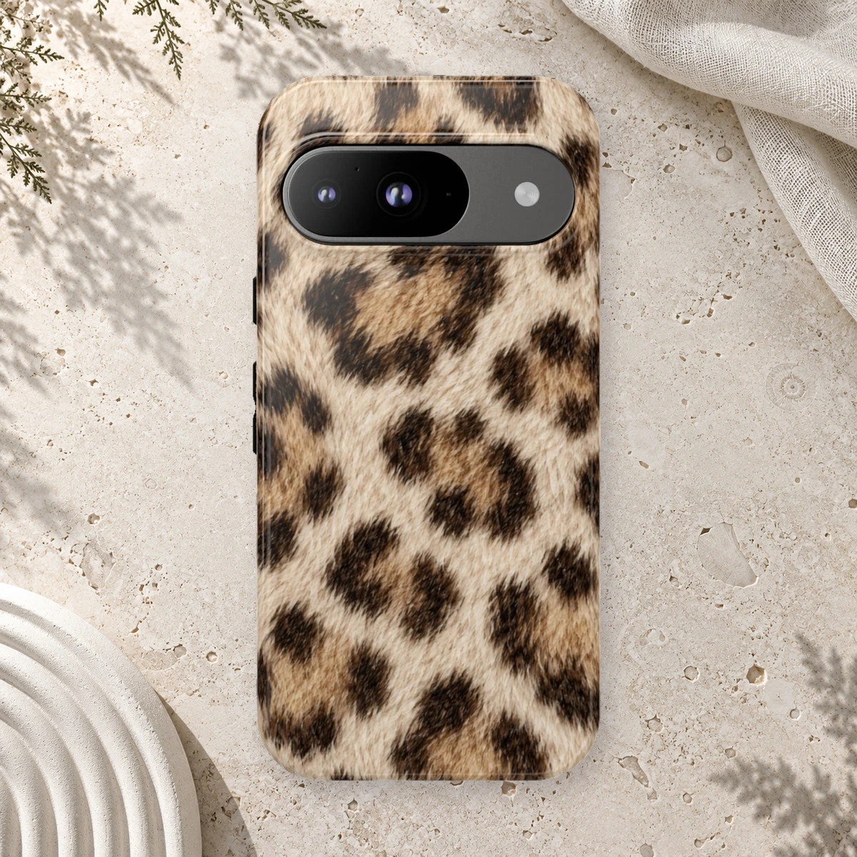 White Leopard phone case print